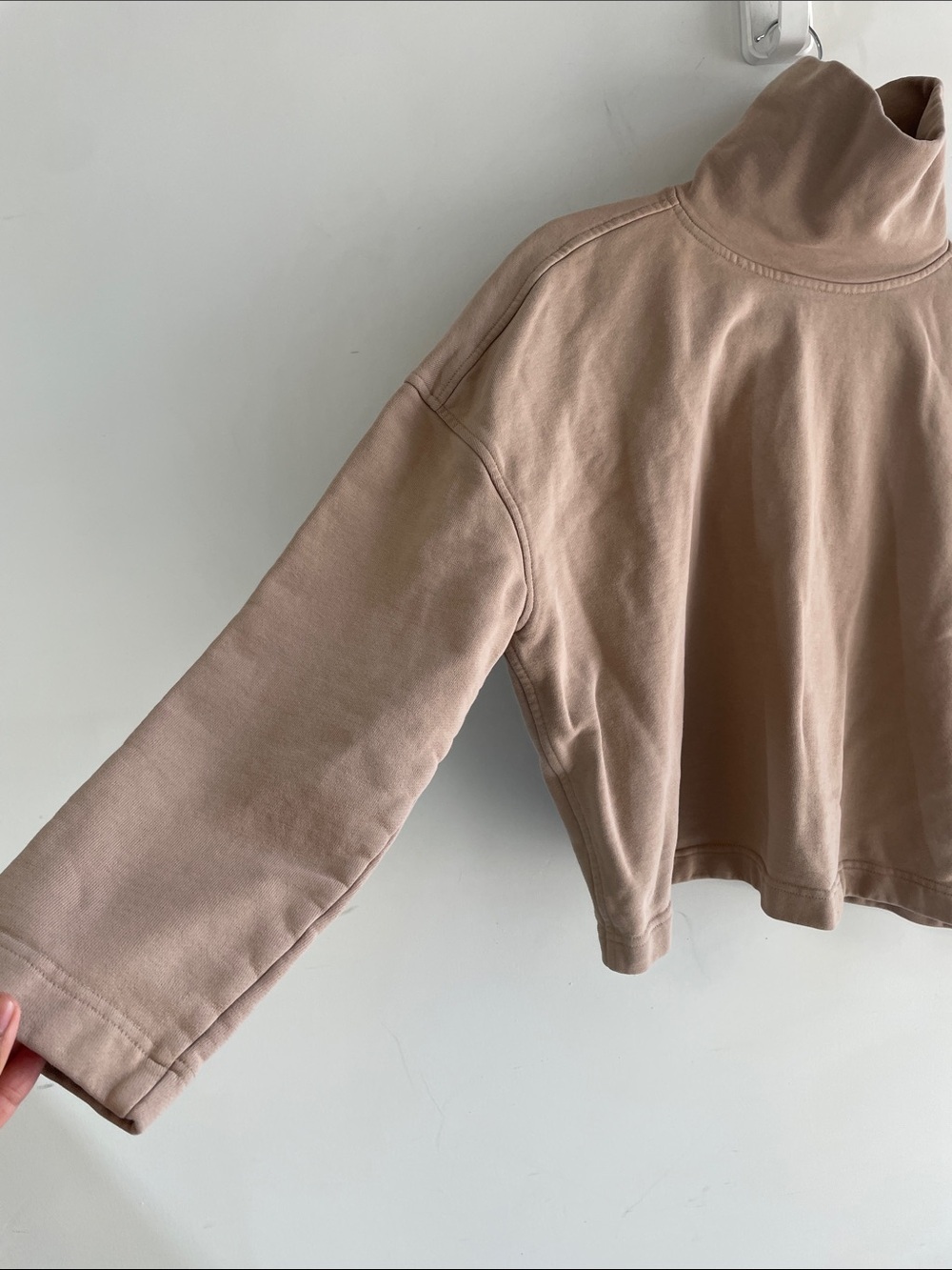 Everlane Organic Cotton Mock Neck Sweatshirt Small Minimalist Quiet Luxury - Picture 7 of 12